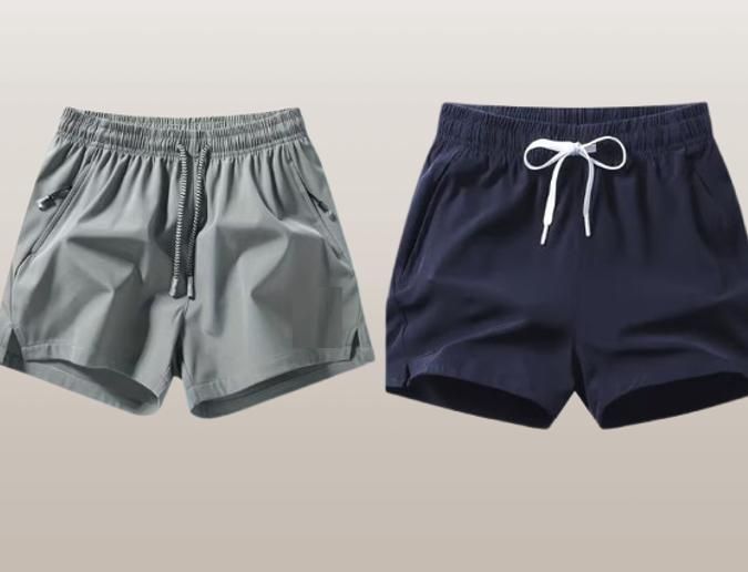 Men's Casual & Stylish Sports Shorts (Combo of NavyBlue & Grey)