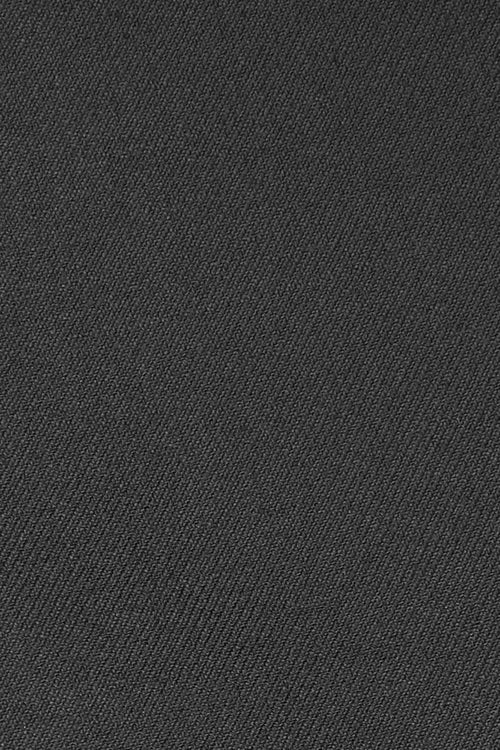 "Logan" Black Luxury Wool Blend Tuxedo Pants - Unhemmed