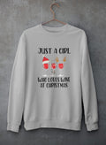 Just A Girl Who Loves Wine At Christmas Sweat Shirt